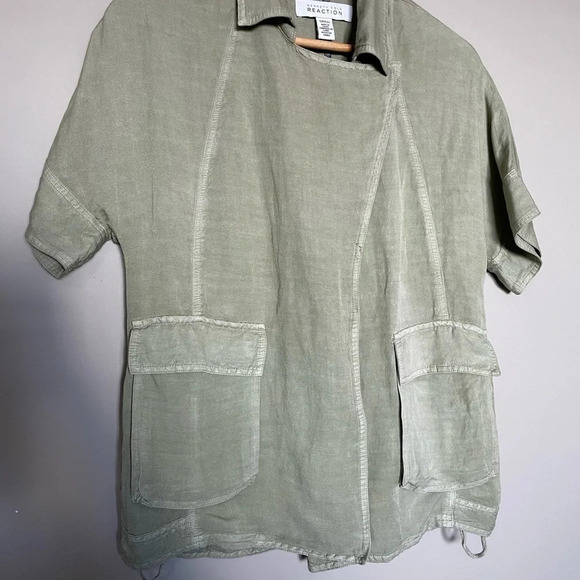 Kenneth Cole  Reaction Linen Blend Double Breasted Jacket Blazer Sz S - Picture 2 of 12